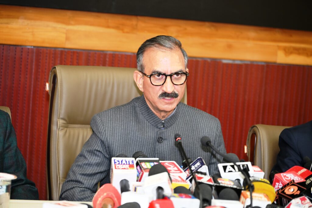 CM Sukhvinder Singh Sukhu Chitta Test Announcement Shimla