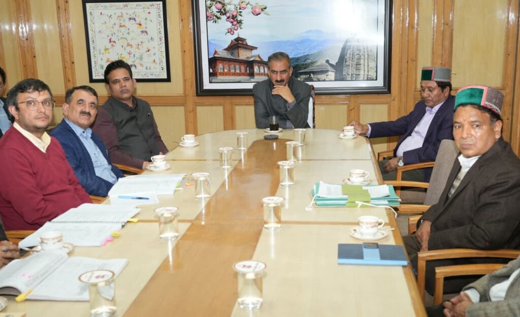 CM Sukhu chairing meeting on disaster management in Himachal